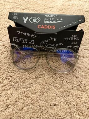 Caddis Transparent Gray/Green Blue-Light Glasses